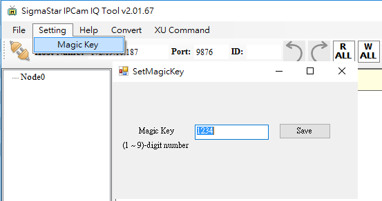 Setting Magic key in IQTool Interface