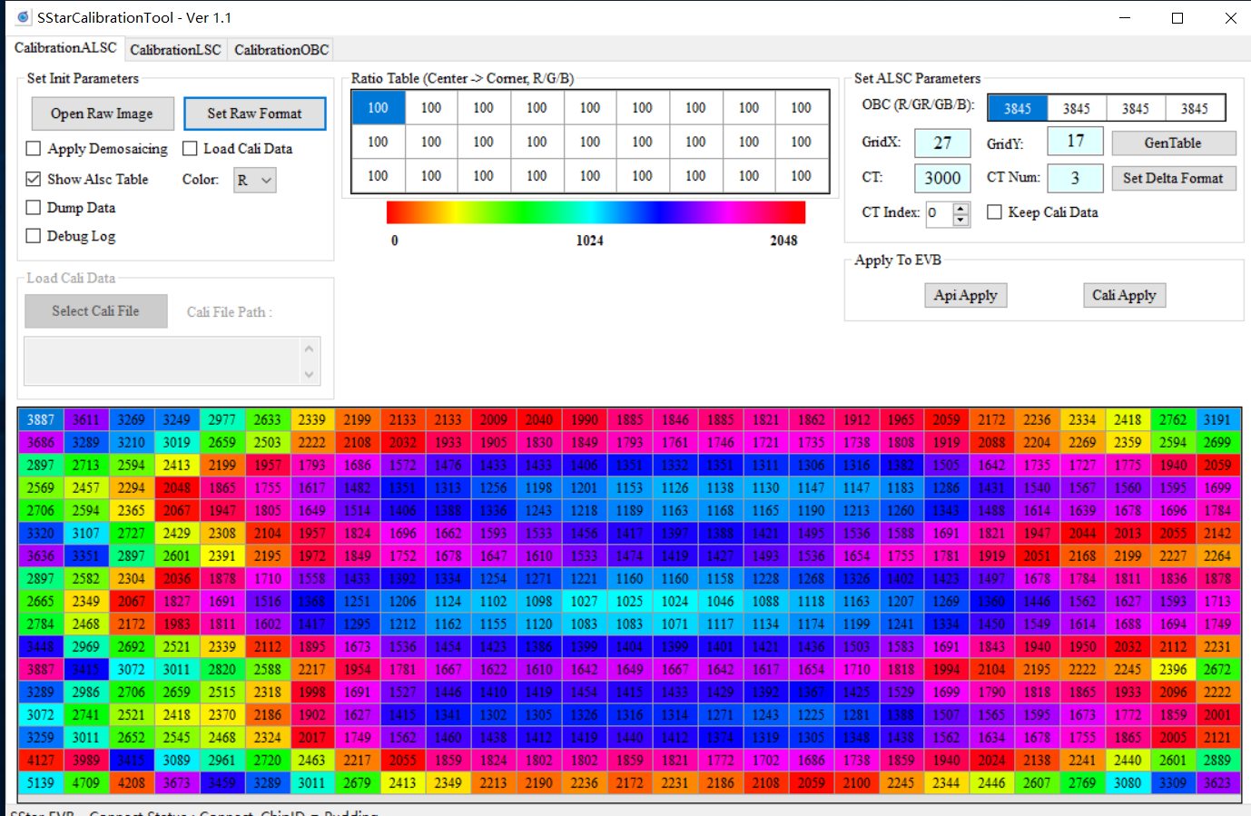 Example of CalibrationALSC Result