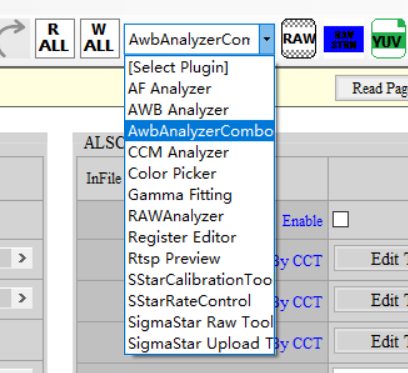 Plugin Menu → AwbAnalyzerCombo