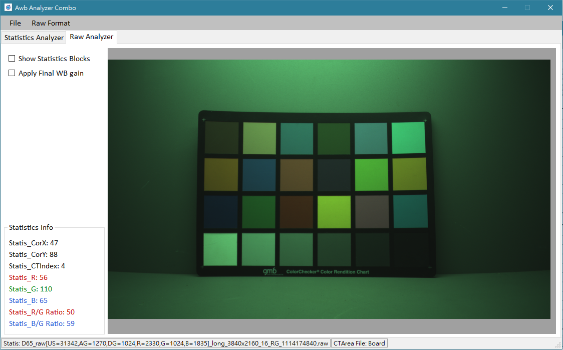 AWB Analyzer Combo Interface