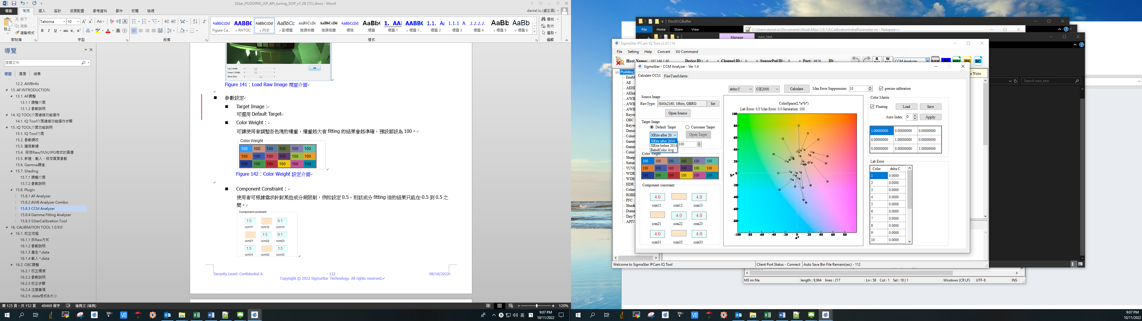 Default CC block M reference color