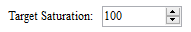 Target saturation setting interface