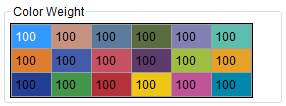Color Weight setting interface