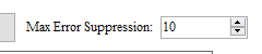 Max Error suppression setting interface