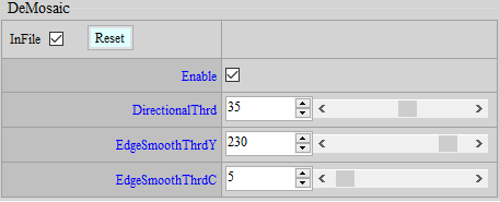 DeMosaic Adjustment Interface