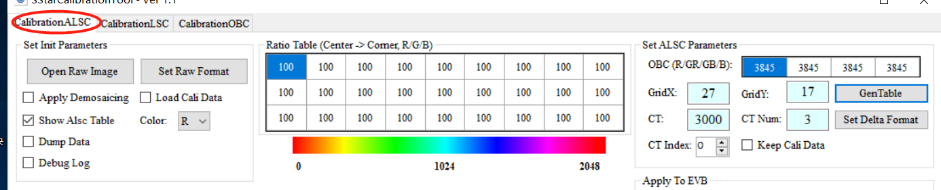 Plugin Menu → SStarCalibrationTool → CalibrationALSC