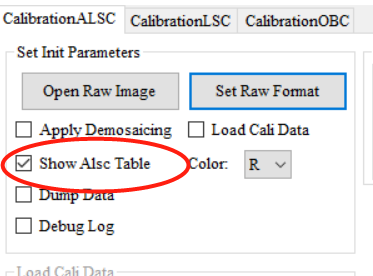 Check “Show ALSC Table”
