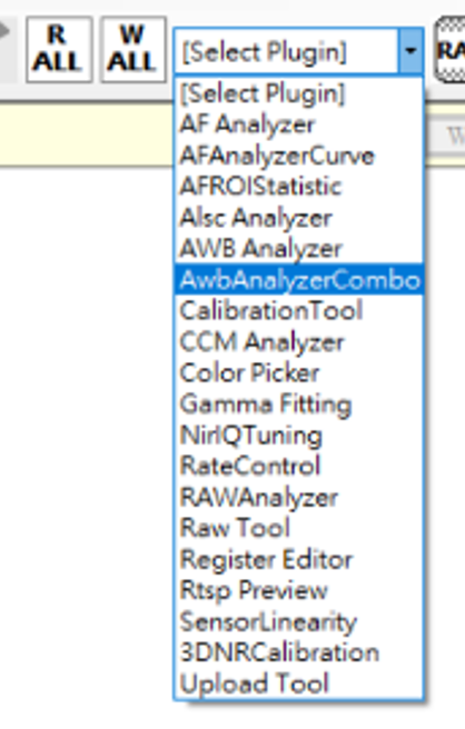 Plugin Menu → AwbAnalyzerCombo