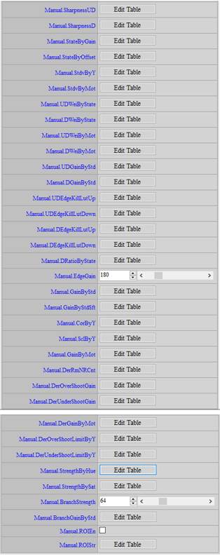 Sharpness Adjustment Interface