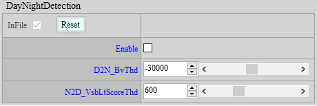 DayNightDetection Adjustment Interface