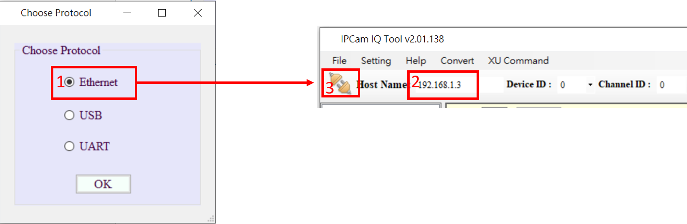 Set up IQ Tool Interface Connection