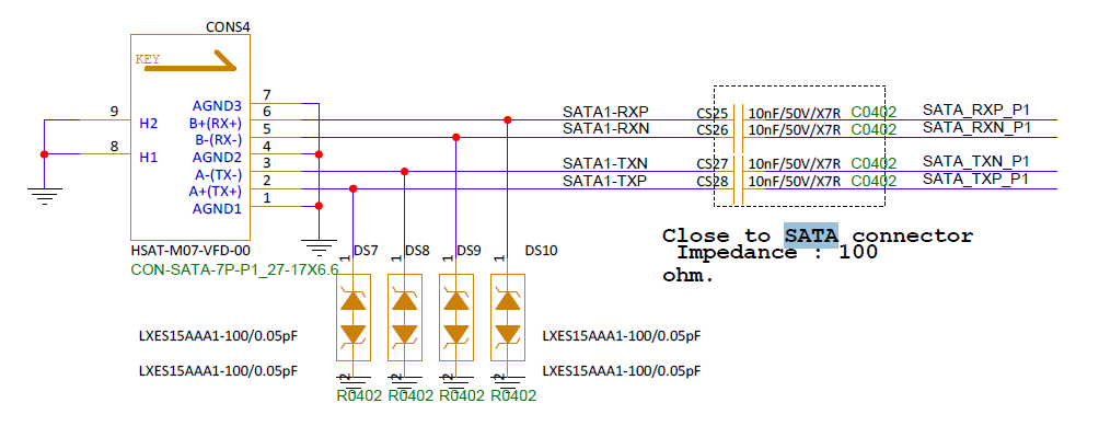 SATA schematic